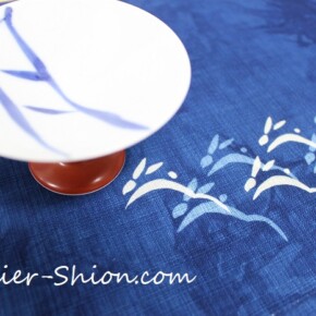 秋モチーフの藍染インテリアアイテム・テーブルウエア