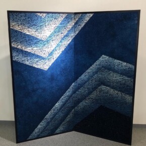 二曲屏風「北の夜空」 二曲屏風「北の夜空」