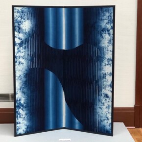 二曲屏風「鼓動」